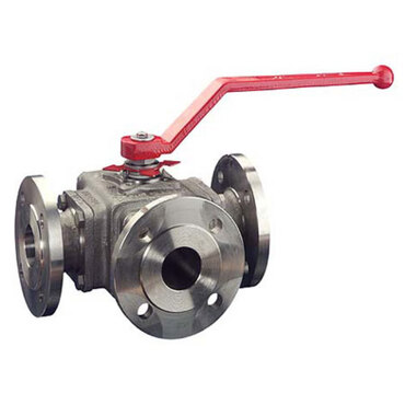 3-Way ball valve Series: 916IIT Type: 3505 Stainless steel Flange PN16